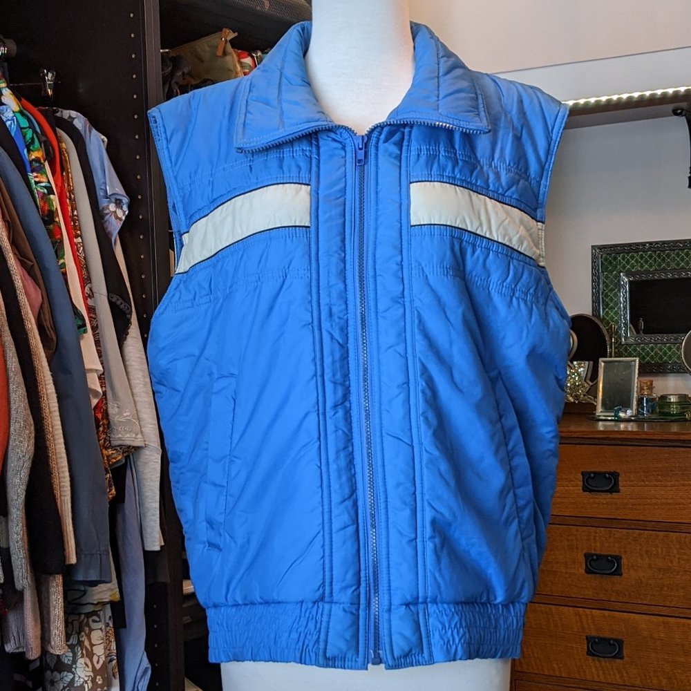 Vintage 70s/80s Retro Nylon Poly Fill Puffer Vest
